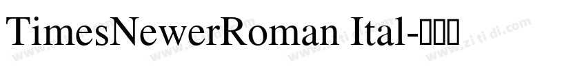 TimesNewerRoman Ital字体转换